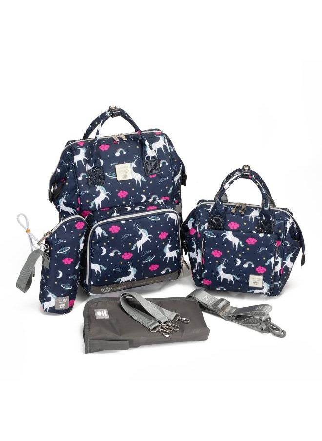 LEQUEEN Unicorns Navy  Diamond 7TH Edition Waterproof Original Diaper Bag 