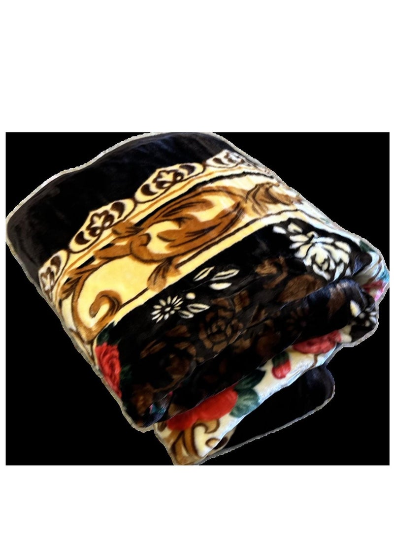 MAARYA GOLD 2 PLY SUPER SOFT EMBOSSED BLANKET - Image 2