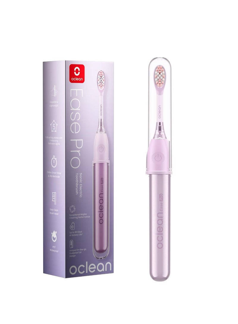 Oclean Ease Pro Smart Toothbrush — Purple — Portable Sonic Cleaning – 90 - Day Battery - Image 2