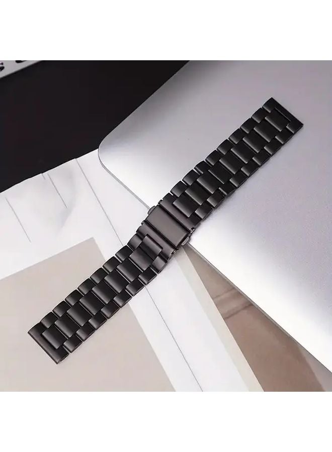 Black 22MM Metal Bracelet Band For Galaxy Watch 7 6 5 4 3 Classic Active Stainless Steel - Image 1