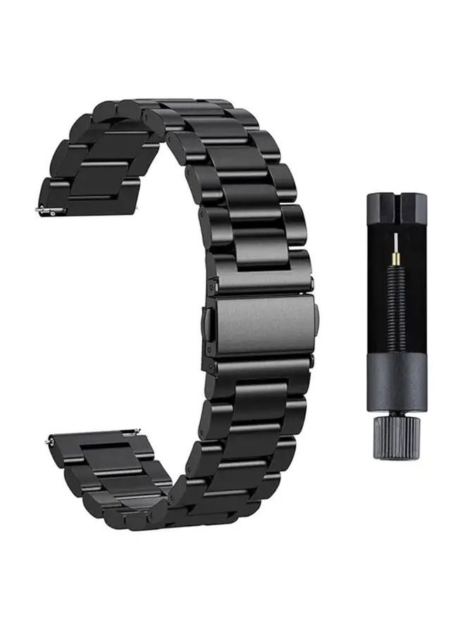 Black 22MM Metal Bracelet Band For Galaxy Watch 7 6 5 4 3 Classic Active Stainless Steel - Image 2