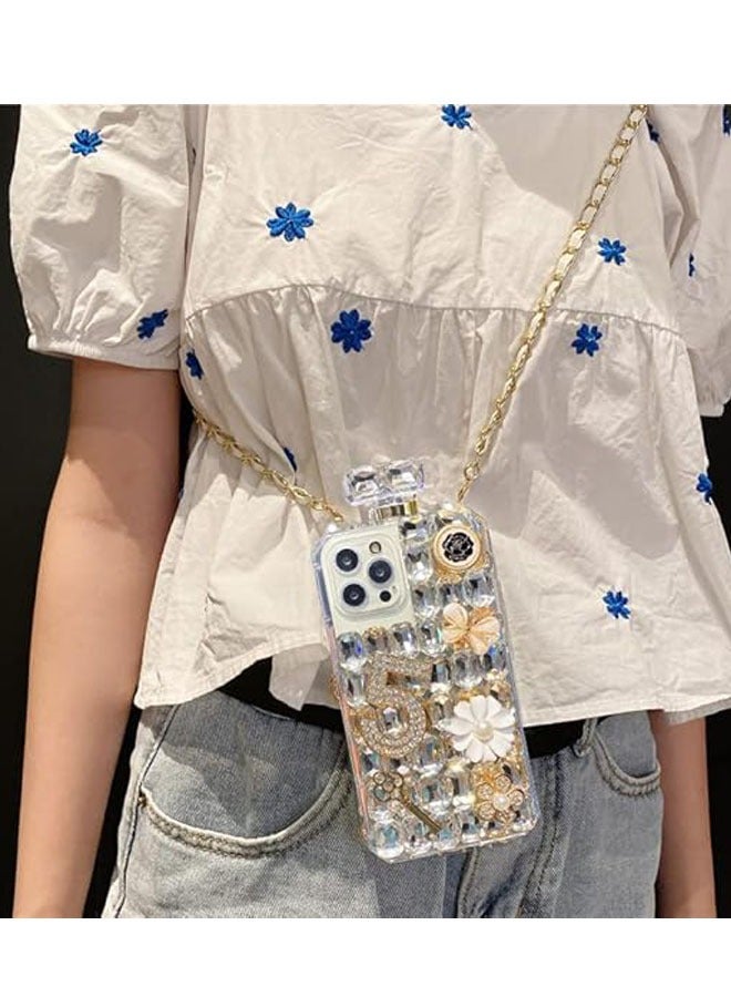 EYE CATCH Perfume Bottle Case for Women and Girls Fashion Luxury Crystal Rhinestones Case 3D Glitter Shiny Sparkly Gemstone Case, Diamond Bling Perfume Bottle Cover For 12 Pro Ma  - Image 2