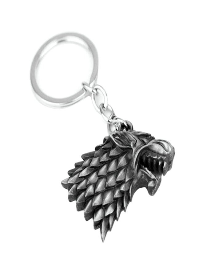 NIBEMINENT Stark Family Wolf Head Logo Key Chain