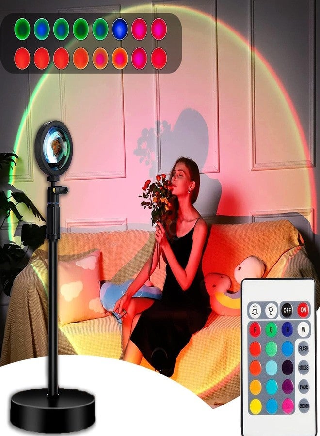 Desidiya® Sunset Lamp Projection: Romantic 16 Colors Changing Night Light with Remote for Family Atmosphere, Perfect for Adults, Children, Couples, Bedroom. - Image 1