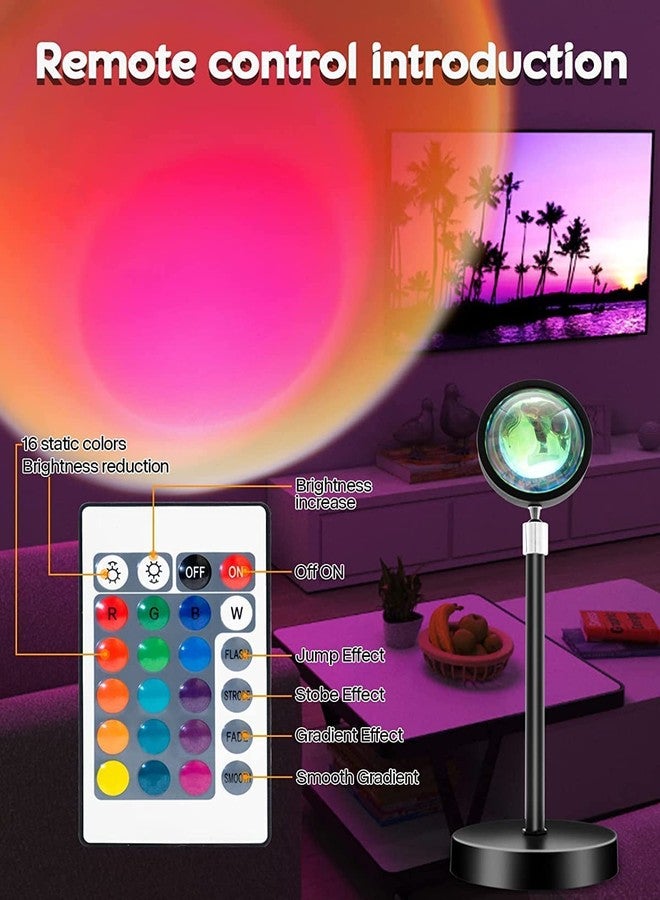 Desidiya® Sunset Lamp Projection: Romantic 16 Colors Changing Night Light with Remote for Family Atmosphere, Perfect for Adults, Children, Couples, Bedroom. - Image 4