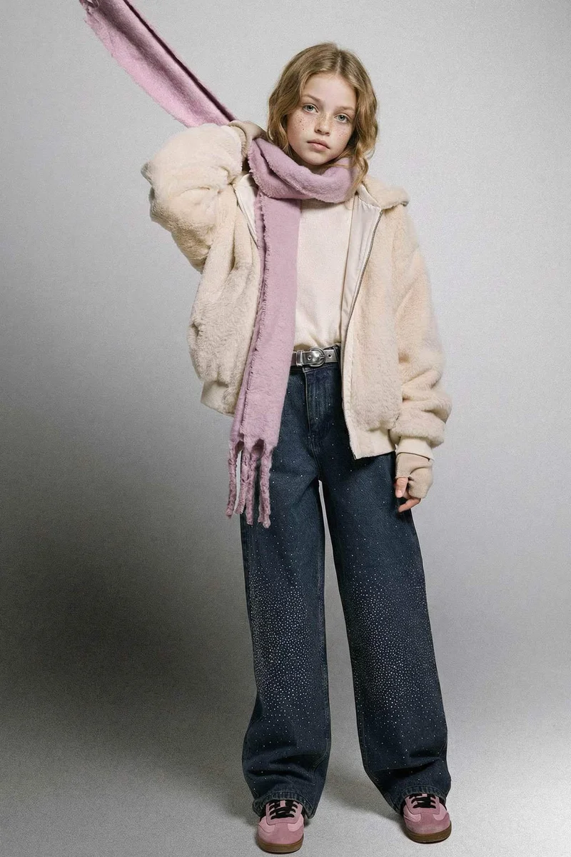 ديفاكتو Girl Double Sided Hooded Zippered Jacket