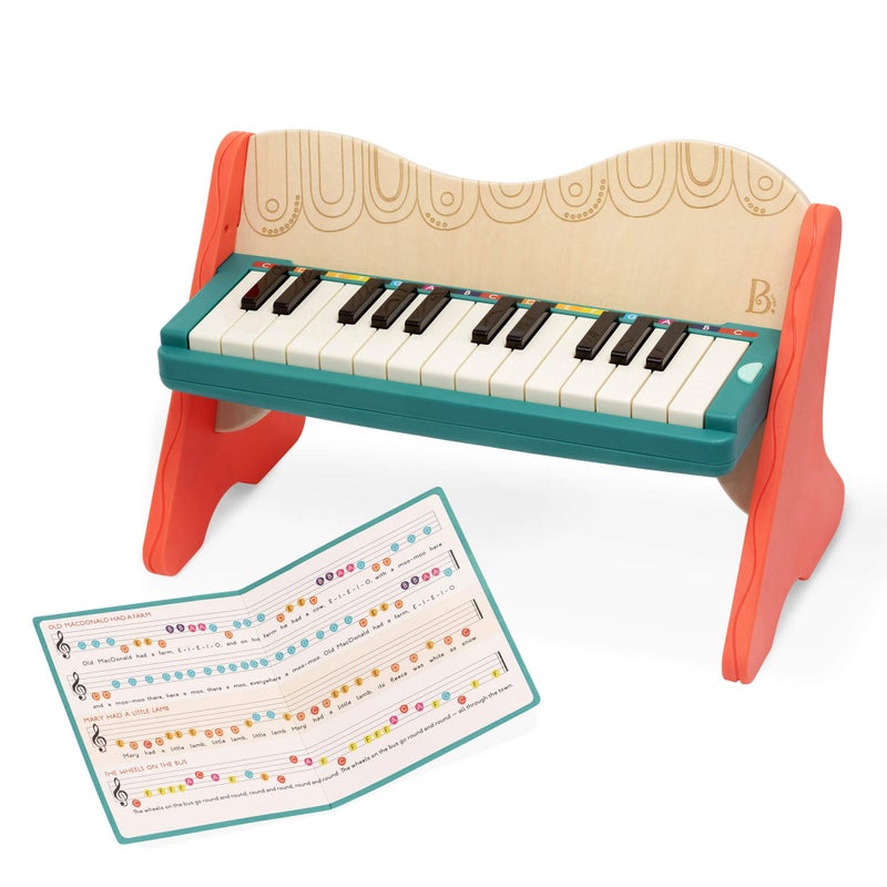 B. Toys B toys  Wooden Toy Piano for Toddlers Kids  Color  Coded Keys with Songbook  Musical Instrument for Early Learning  Creativity  3 Years  Mini Maestro - Image 3