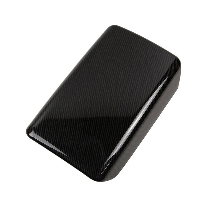 Center Console Cover Black Premium ABS Carbon Fiber Material - Wear-Resistant Scratch-Resistant Waterproof Durable Armrest Pad for Tesla Model Y Center Console Protection - Image 1