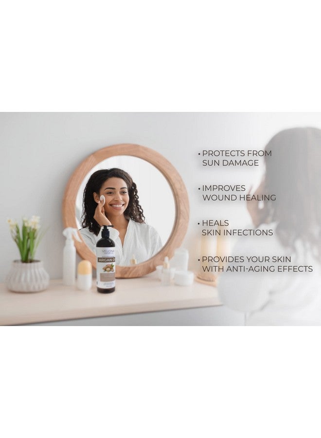 velona Argan Oil - 64 Fl Oz | 100% Pure and Natural | Morocco Oil | Stimulate Hair Growth, Skin, Body and Face Care | Nails Protector | Unrefined, Cold Pressed - Image 4