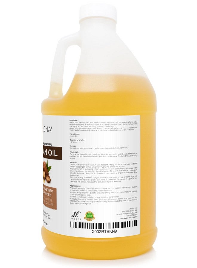 velona Argan Oil - 64 Fl Oz | 100% Pure and Natural | Morocco Oil | Stimulate Hair Growth, Skin, Body and Face Care | Nails Protector | Unrefined, Cold Pressed - Image 5