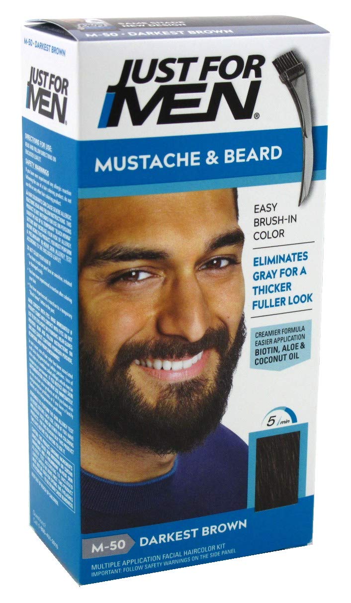 Just for Men Mustache & Beard #M-50 Darkest Brown Color Gel (Case of 6) - Image 1