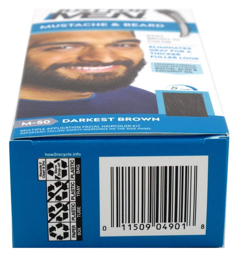 Just for Men Mustache & Beard #M-50 Darkest Brown Color Gel (Case of 6) - Image 2