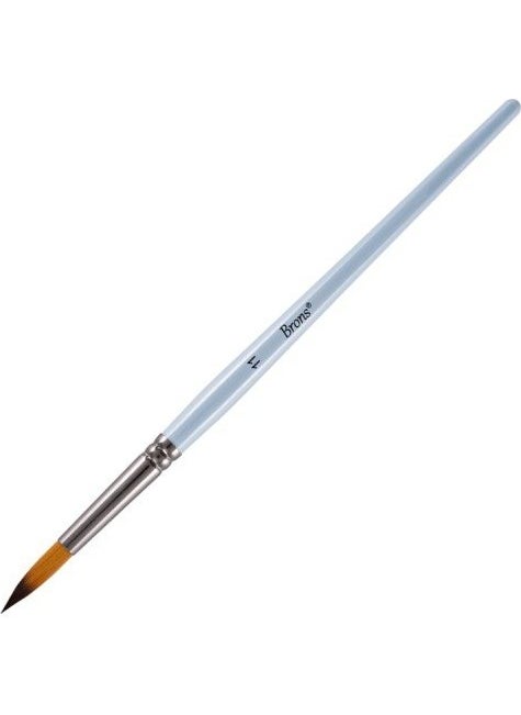 Brons Watercolour and Acrylic Brush Synthetic Bristle Short Handle Round Tip Series 123 No 11 