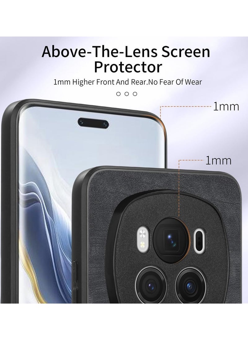 Honor Magic 6 Pro 5G Wallet Case, Ultra Thin Card Holder Case, Leather + TPU Frame Phone Cover, Multi-Function Case with Support Ring