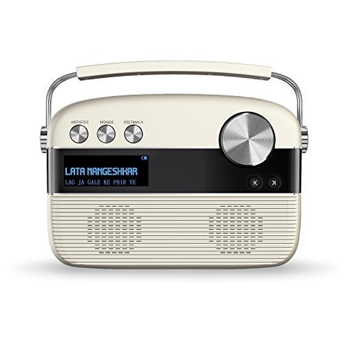Carvaan Saregama Carvaan Hindi - Portable Music Player with 5000 Preloaded Songs, FM/BT/AUX (Porcelain White) - Image 1