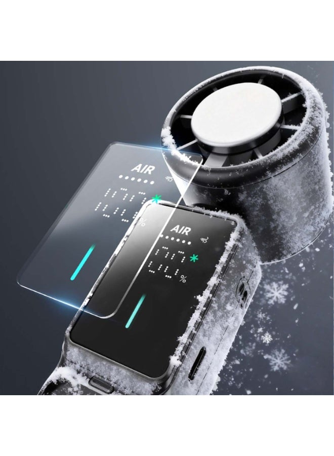 BAIKO Portable Mini Handheld Fan 3000mAh Battery Type-C Charging, , High-Speed Cooling and Foldable Fan with LED Digital Display for Office, Travel, Camping & Home - Image 4