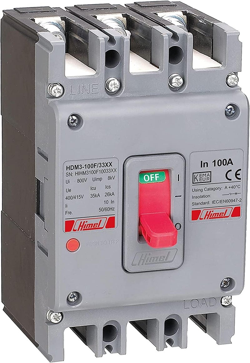 HIMEL 3-Pole Moulded Case Circuit Breaker 100A