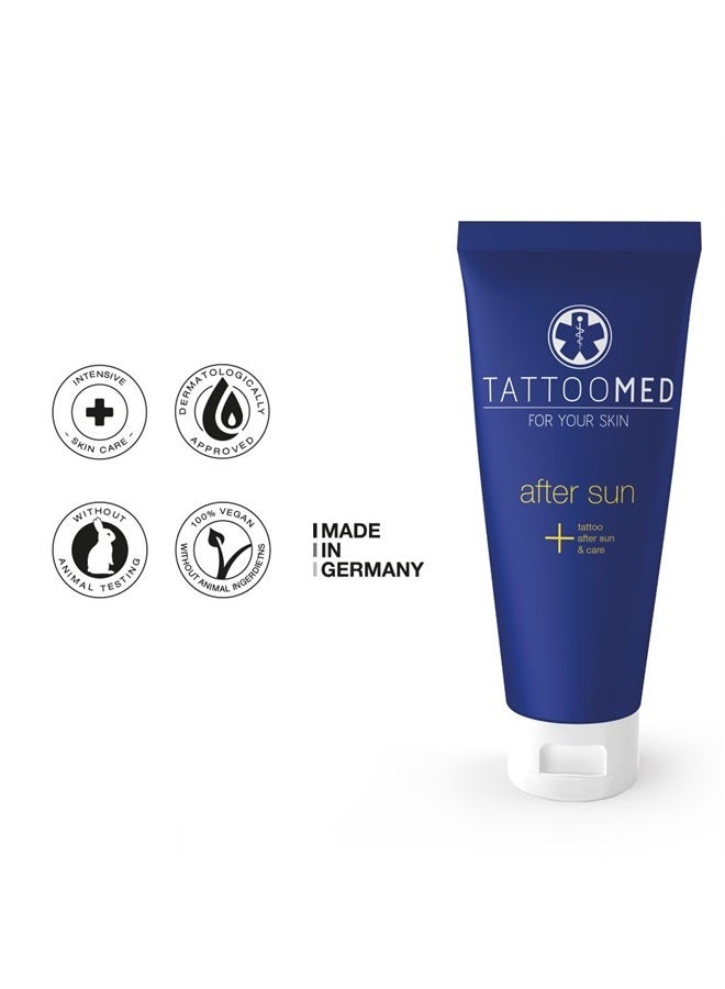 TattooMed بعد الشمس 100 مل - بعد الشمس للتاتو، حماية اللون للبشرة الموشومة، عناية بالتاتو وكريم من تاتو ميد - Image 3