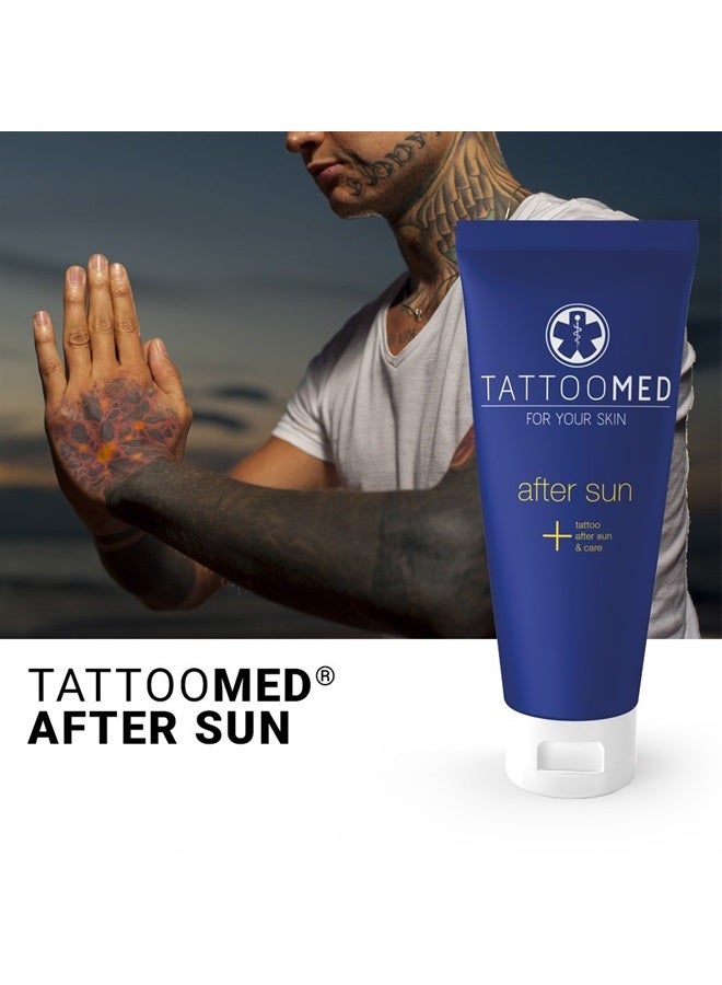 TattooMed بعد الشمس 100 مل - بعد الشمس للتاتو، حماية اللون للبشرة الموشومة، عناية بالتاتو وكريم من تاتو ميد - Image 2