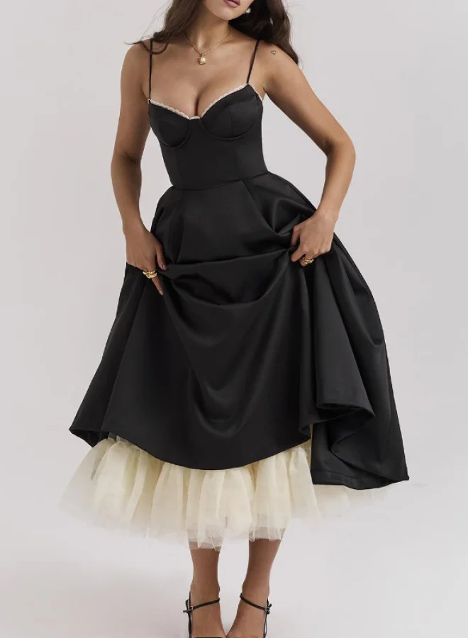 SIMPLEE Sexy Women Suspenders V Neck Sleeveless Dress