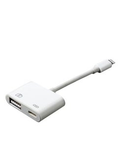 USB And Camera To Lightning Adapter White