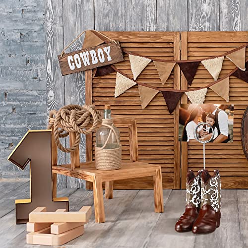Tatuo 6 Pcs Cowboy Boots Table Number Holders Cute Photo Balloon Place Card Holder Cute Table Number Stands Picture Menu Memo Clips for Food Signs Party Wedding Anniversary Decorations (Dark Brown) - Image 3