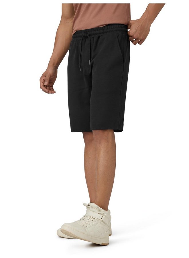 XYXX XYXX Men Cotton Rich Shorts, Regular Fit, Solid, Pack of 1, XYSHT12XL, Pitch Black, XL  - Image 4