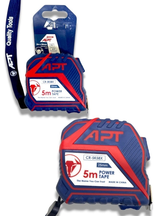 Apt 5m x 25mm Measuring Tape - APT PRO - Image 1