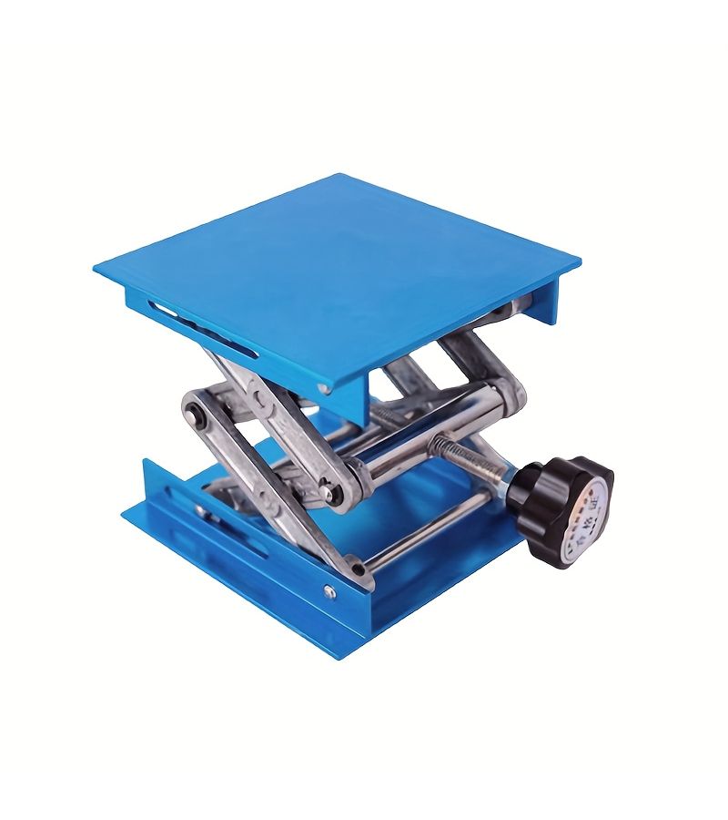 Silvery Aluminum Router Lift Table Adjustable Stand Rack for Woodworking Engraving - Image 2