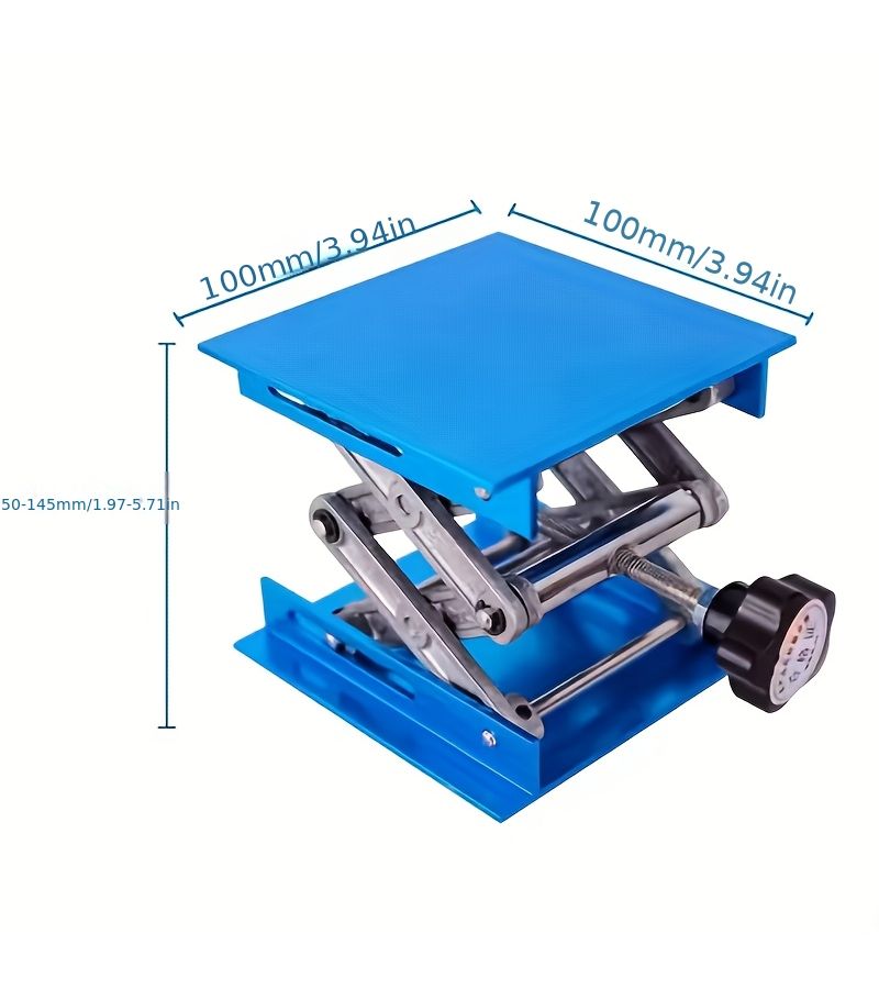 Silvery Aluminum Router Lift Table Adjustable Stand Rack for Woodworking Engraving - Image 3