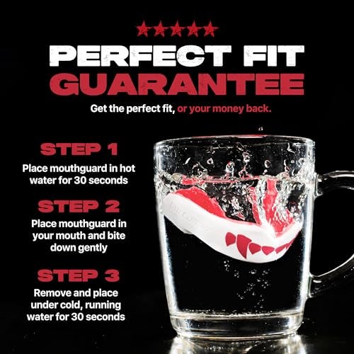 SafeJawz Sports Mouthguard, Dual Layer Premium Mouth Guard with Case for Basketball, Lacrosse, Football, Martial Arts, Hockey, Wrestling, Ice Hockey and All Contact Sports - Image 4