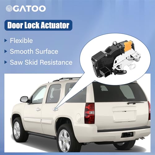 OGATOO Rear Left Driver Side Door Lock Latch Actuator Fir for Chevy Tahoe Silverado 1500 2500 Suburban Avalanche GMC Sierra Yukon XL Cadillac Escalade 2007 2008 2009, 08-2012 Chevy Malibu，06-12 Aura Impala - Image 4