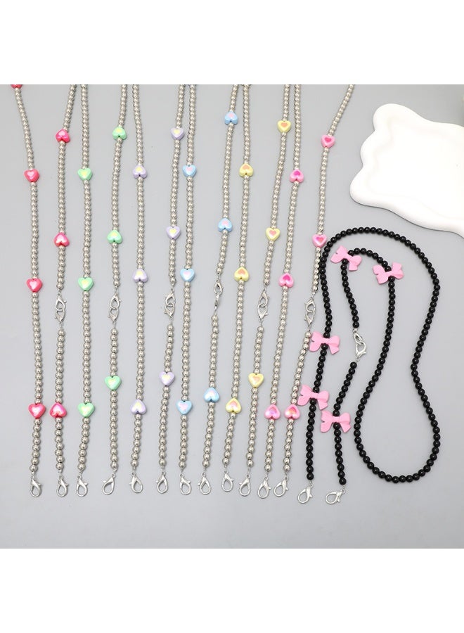 NIBEMINENT Phone Charm/ Chain Strap for Women Girls, Colorful Love Cell Phone Case Lanyard Wrist Strap - Image 2