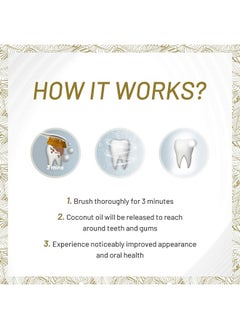 White Glo White Glo Coconut Oil Whitening Toothpaste, Refreshing Coconut & Mint Flavour, Fluoride-free Holistic Oral Care, Infused Luxurious Coconut Oil For Sparkling White Teeth and Ultimate Clean - 5.2 Ounces  - Image 3