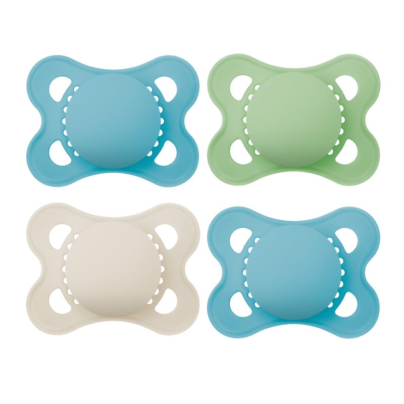 MAM Original Matte Baby Pacifiers, Binky for Boys 0-6 Months, BPA-Free Silicone Nipple, Easy to Clean, Best for Newborn Babies, Developed with Medical Experts, 4 Count Binkies - Image 1