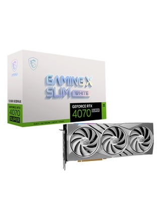 GeForce RTX 4070 Super Gaming X Slim, 12GB GDDR6X 192-Bit Memory, 2640 MHz Boost Clocks, 21Gbps Memory Speed, 7168 CUDA Cores, PCI Express Gen 4, 3x DP / HDMI | 912-V513-632 white - pzsku/Z69AAFA9DD2B6F0B2D560Z/45/1751463525/e6a56214-51a7-4332-a705-89af8859840c