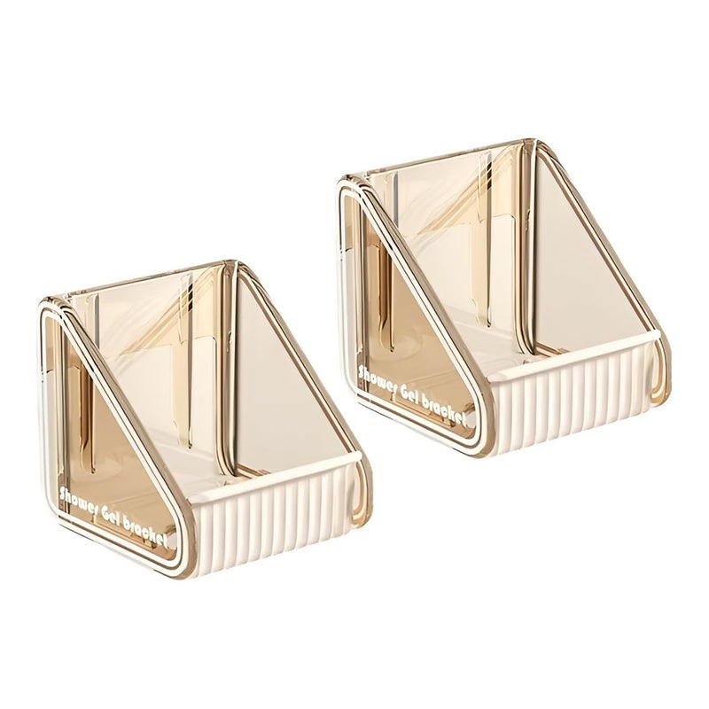 Cyrox Self-Adhesive Shower Gel Bottle Rack Hook, Wall Mounted Shampoo Holder Hook Shower Gel Rack Hanger Liquid Soap Shower Bottle Holder for Kitchen Bathroom Toilet (1Pcs) - Image 1