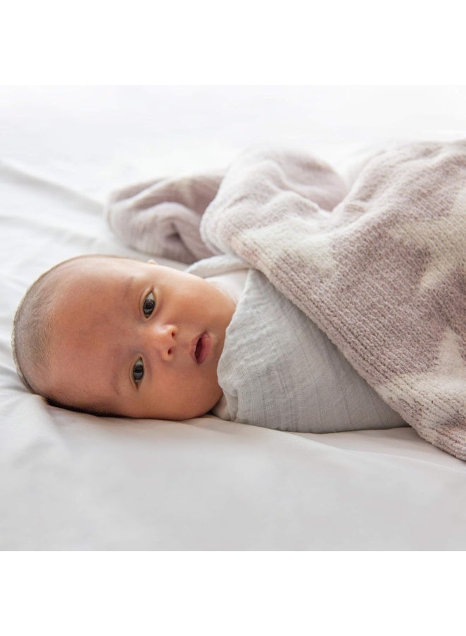 Living Textiles Grey Stars Chenille Soft Baby Blanket Reversible Premium Cozy Fabric for Best Comfort - for Infant,Toddler,Newborn,Nursery,Boy,Girl,Unisex,Throw,Crib,Stroller,Gift, Grey Stars 40x30 - Image 5