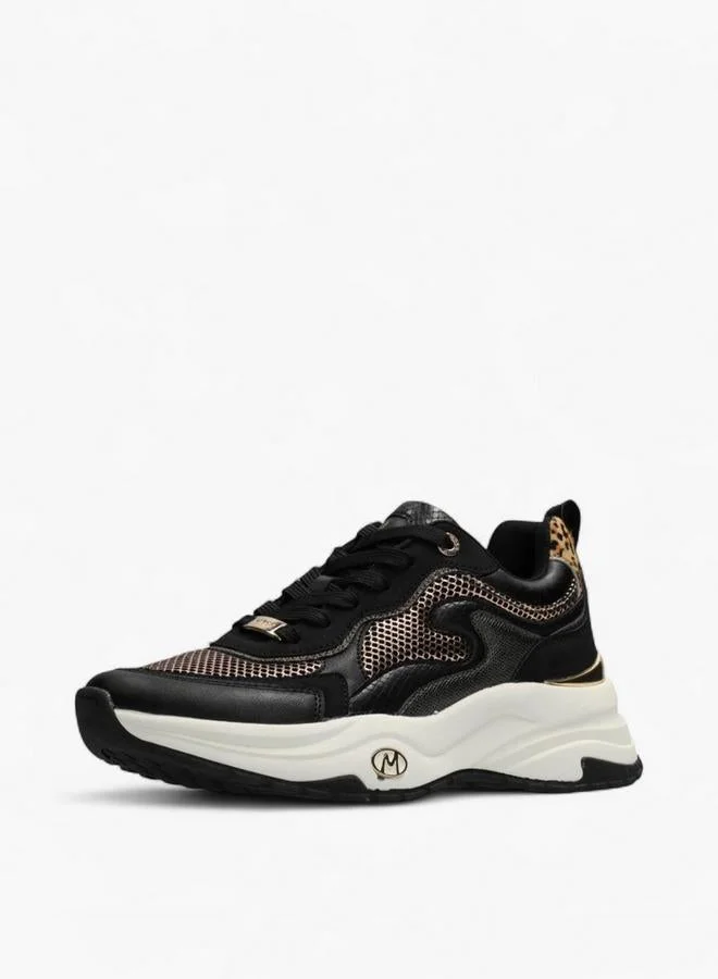 MEXX GOLD Panelled Lace-Up Sneakers for Women | Best Price UAE