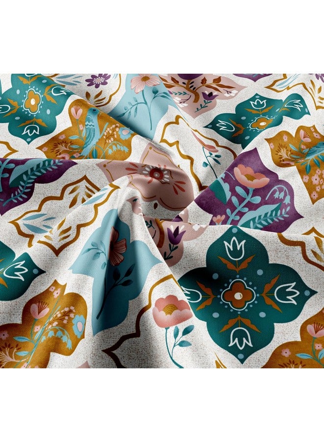 DECOREZA Queen Size Elastic Fitted Bedsheet with Deep Pocket Cotton Feel Bed Sheet for Double Bed, Soft, Breathable & Wrinkle-Resistant, Includes 2 Pillow Covers, Size - 60"x78" Mandala Beige - Image 5