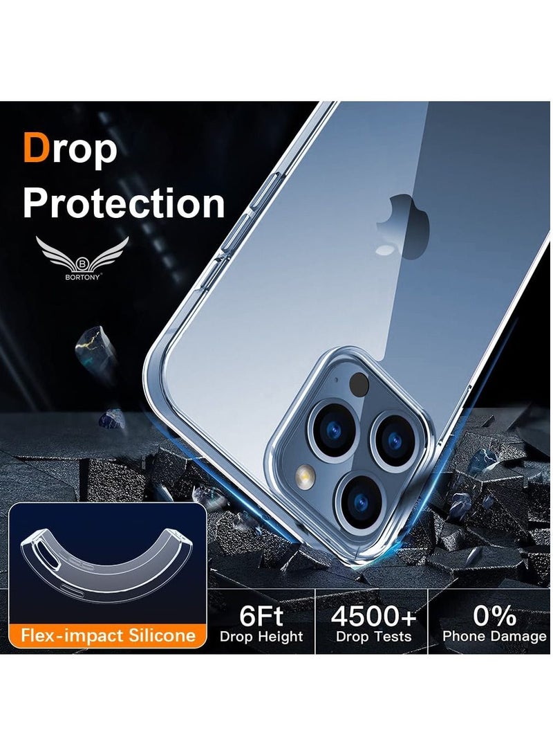 BORTONY iPhone 15 Pro Max Case Crystal Clear Soft Slim Fit Transparent TPU Protective Silicone Cover for Apple iPhone 15 Pro Max - Image 3