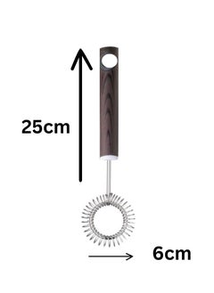 Generic Stainless Steel Egg Whisk with Wooden Handle  - Image 2