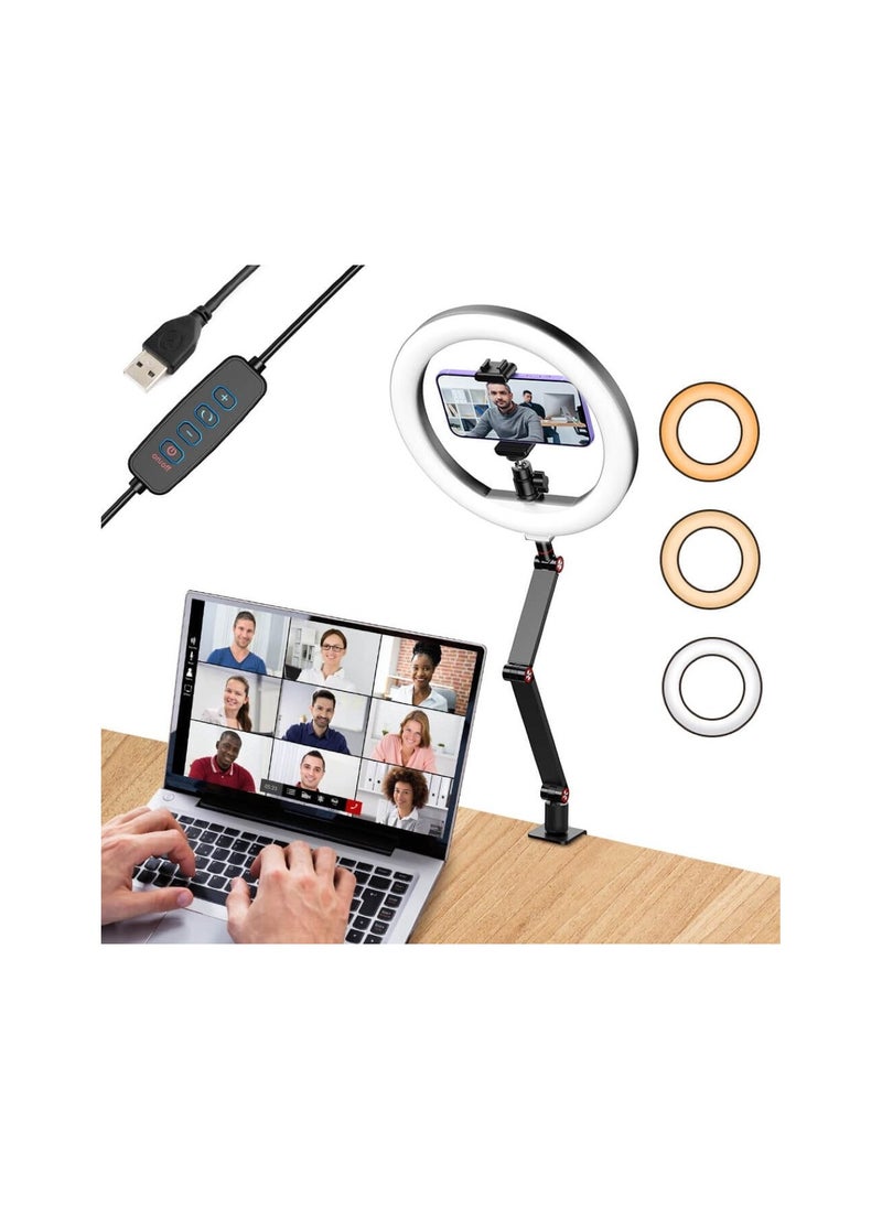APEXEL Apexel APZ-FL20 Desk Mount Kit with Ring Light Kit  - Image 4
