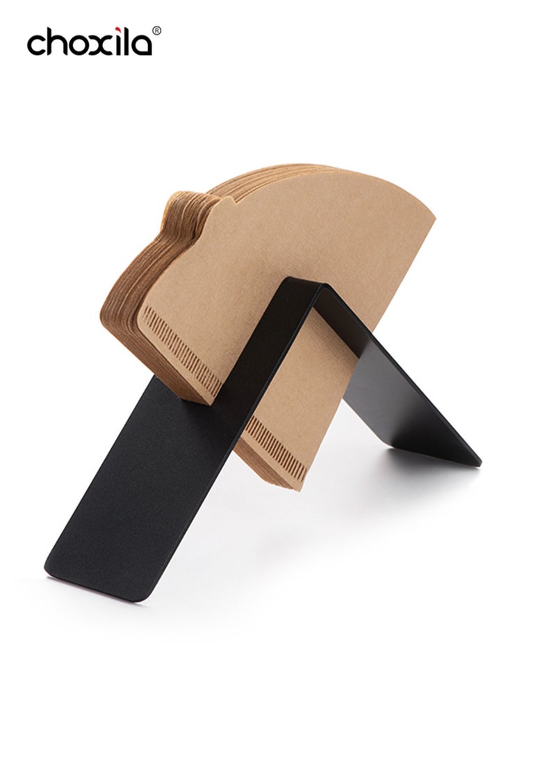 choxila Coffee Filter Holder Stainless Steel Black V60 Coffee Filter Storage for Countertop Daily Use - Image 4