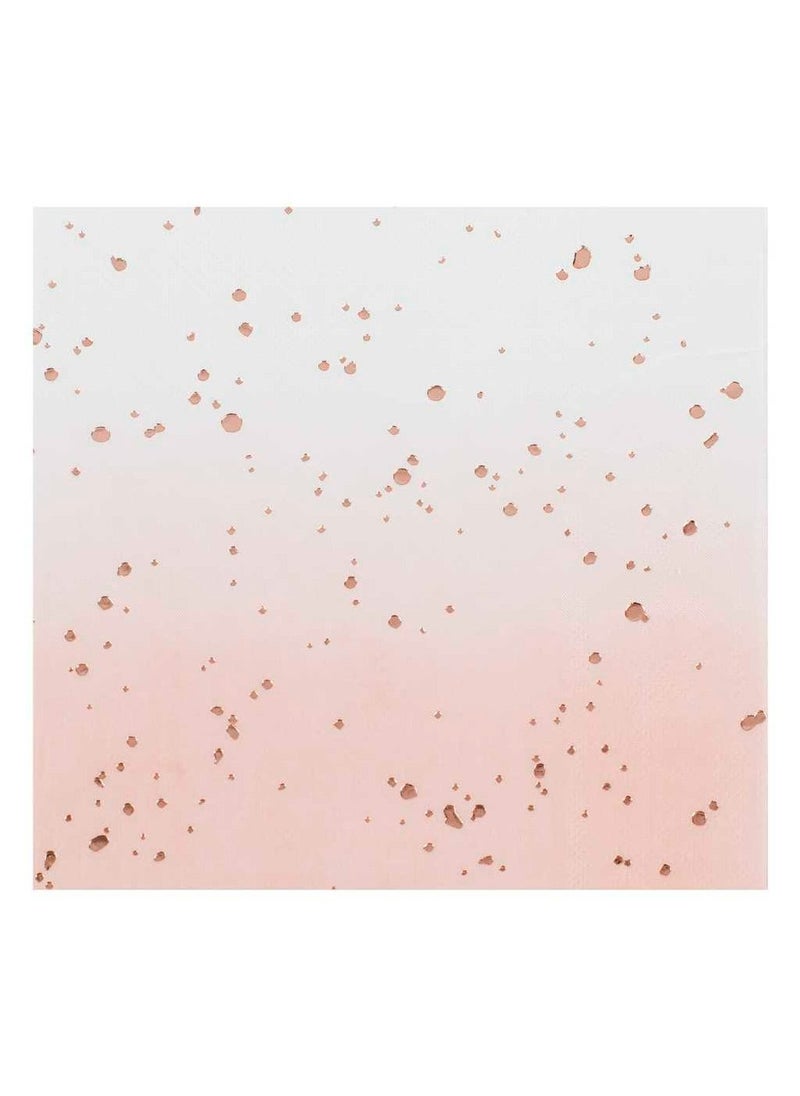 Ginger Ray Ombre Rose Gold Foiled Napkin - Image 4