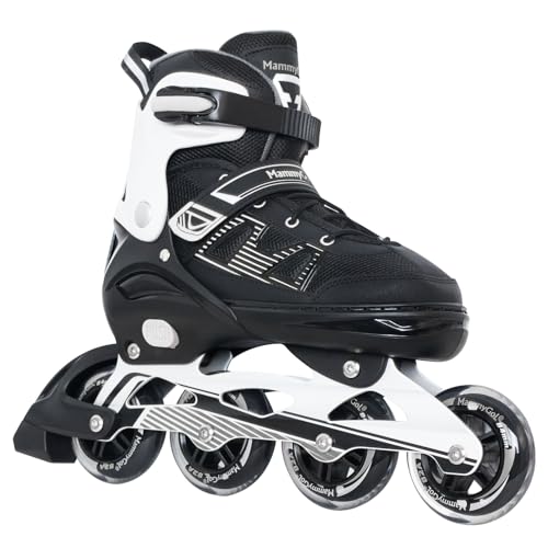 MammyGol Adult Inline Skates for Men Women, Roller Skates with Carbon Steel Bearings, TPR Brake, 3D Mesh, EVA Lining, PVC Upper | Adjustable Size for Better Fit for Beginner - Image 1