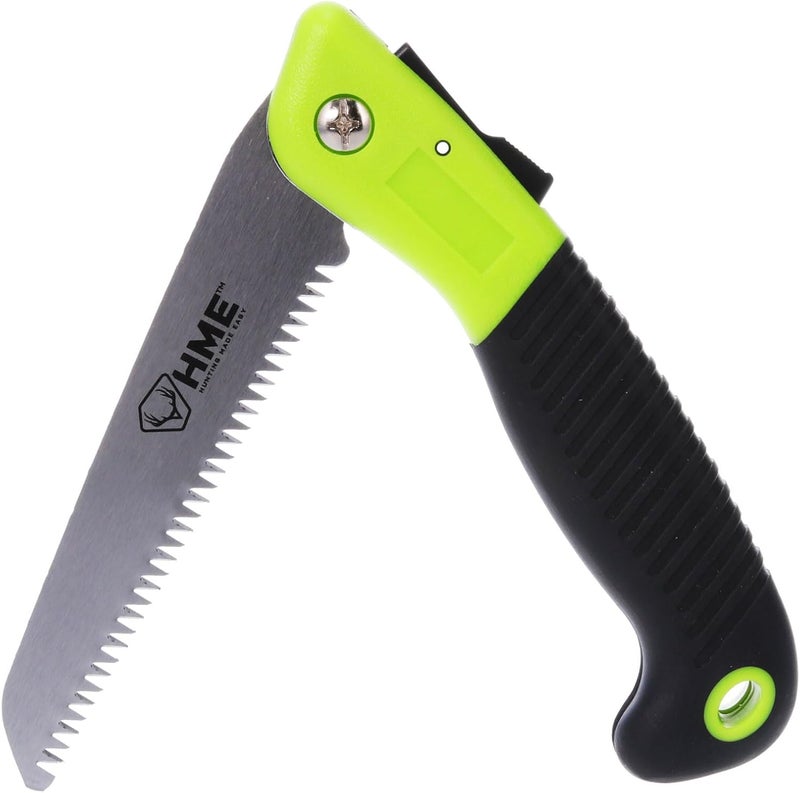 HME Mini Folding Hand Pocket Saw with 5" Carbon Steel Blade for Hunting, Camping, Backpacking, Pruning - Image 1