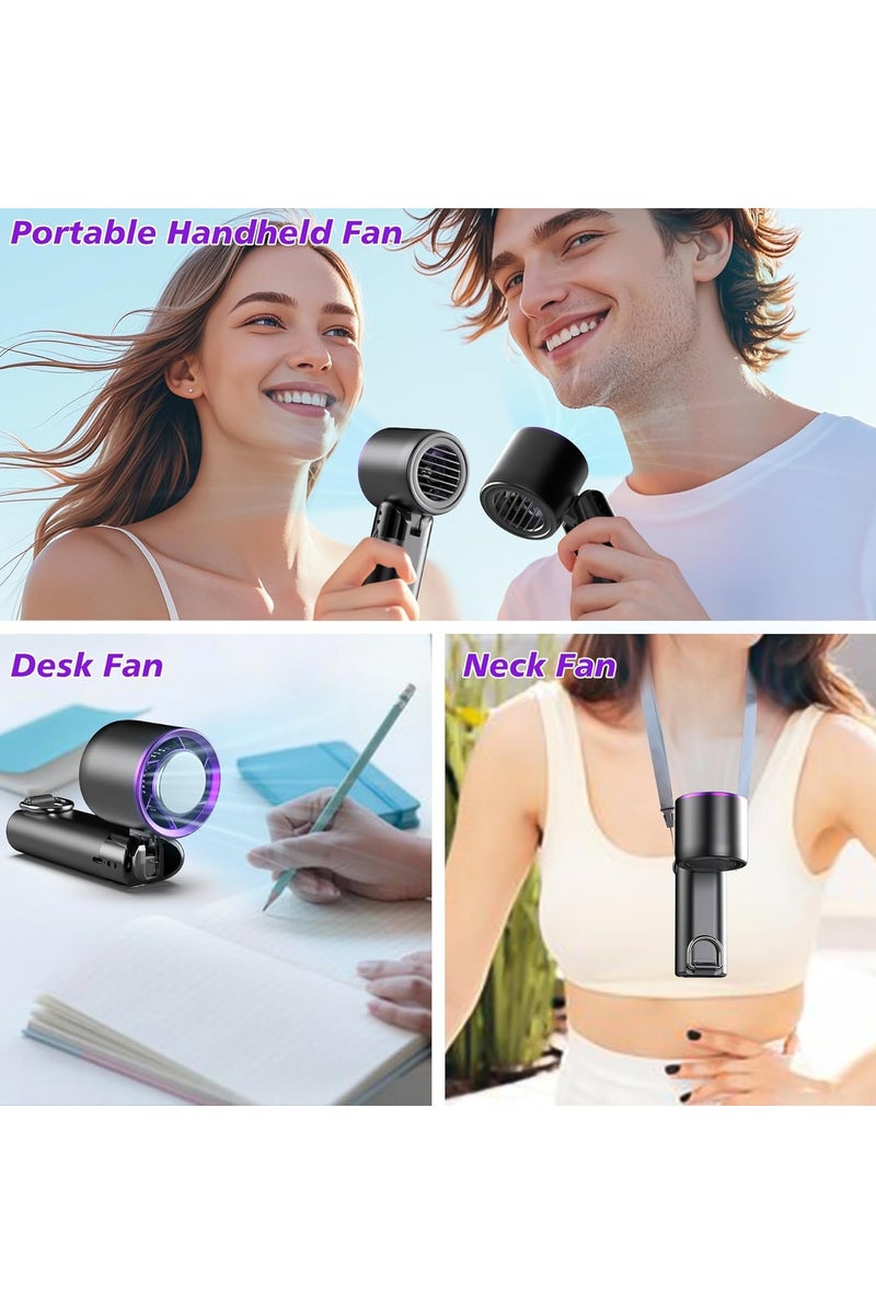 Swift Mini Portable Fan – Powerful Handheld Fan with 100-Speed Infinitely Variable Control – Small USB Rechargeable Personal Fan for Adults & Kids – Quiet Cooling Airflow for Travel, Home & Outdoor Use - Image 2