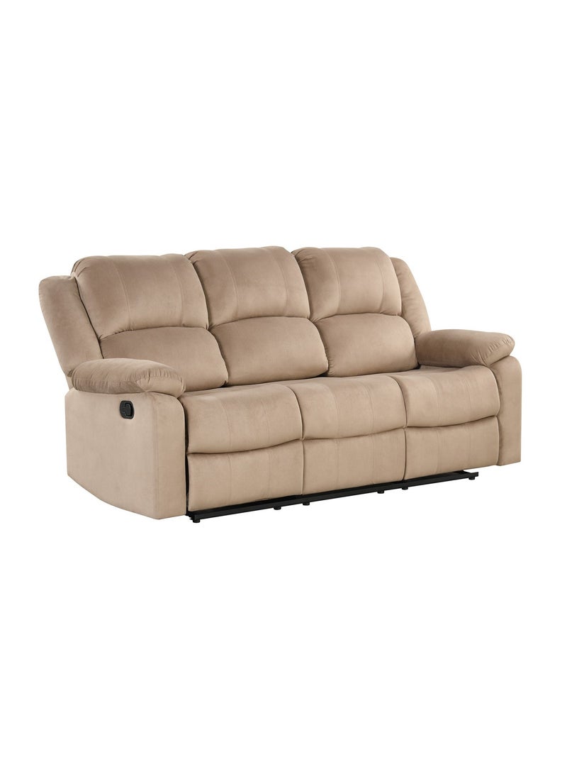 Royaloak Penang 3 Seater Recliner | Fabric Upholstery | High Back Support | Tufted Detailing | Pillow Top Armrest | Pocket Springs | Strong Footrest | Heavy Duty Metal Support for Lasting Comfort - Image 5