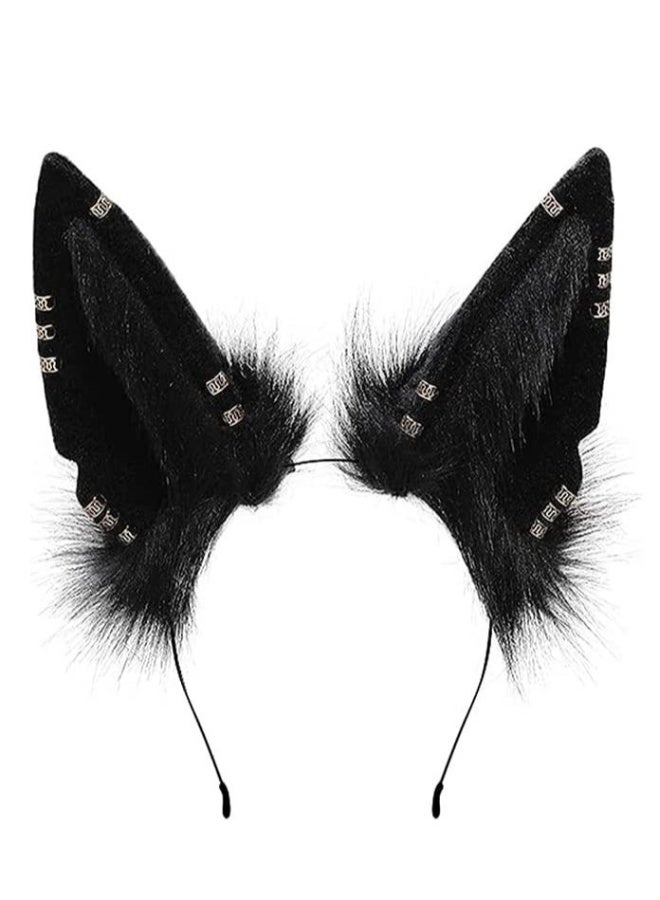 Cute Wolf Cat Dog Ears Headband Halloween Costume Party Headpiece Hair Accessories Hairband Headwear  - Image 1